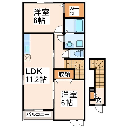 自動車学校前 徒歩8分 2階の物件間取画像